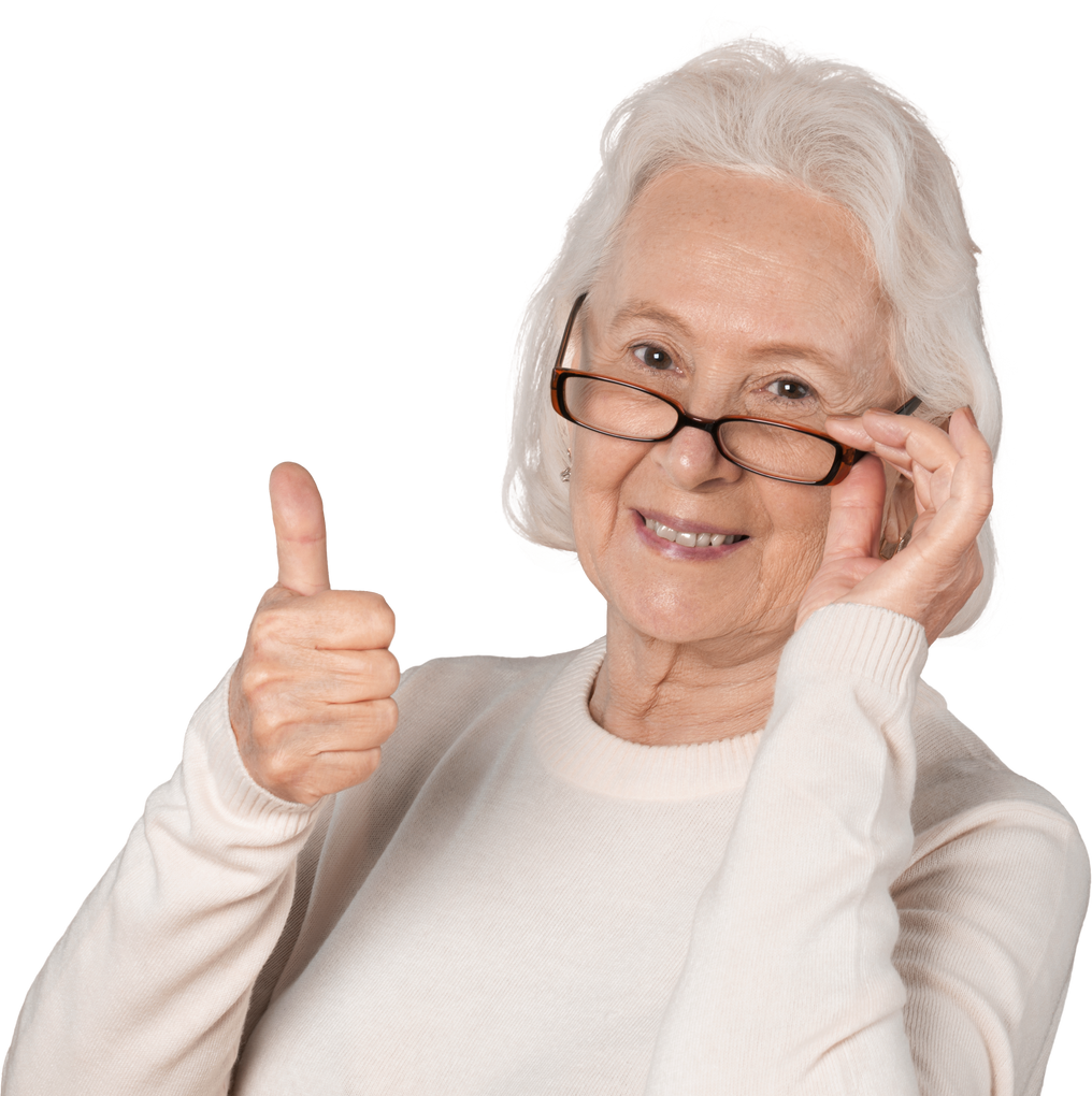 Old Woman Wearing Glasses